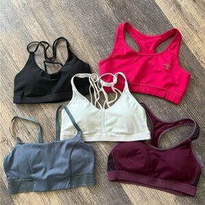 Bundle 5 Women’s Sports Bra Size S/M Small Medium